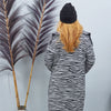 Long Knitted Zebra Pattern Cardigan