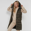Longline Panelled Puffer Gilet