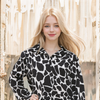 Leopard Print Button Up Blouse