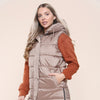Longline Panelled Puffer Gilet