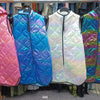 Holographic Zipper Puffer Jacket