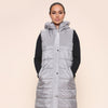 Longline Panelled Puffer Gilet