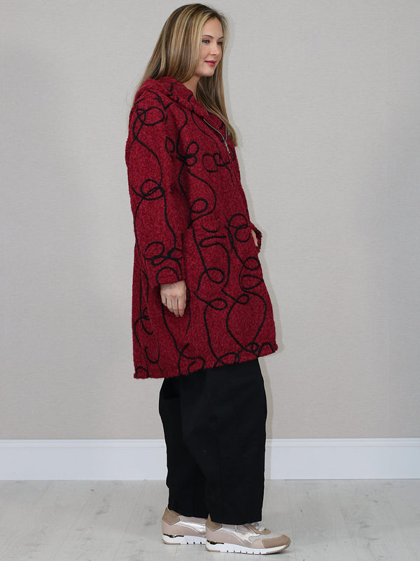 Embroidered Pattern Wool Italian Jacket