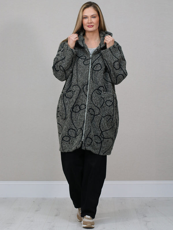 Embroidered Pattern Wool Italian Jacket