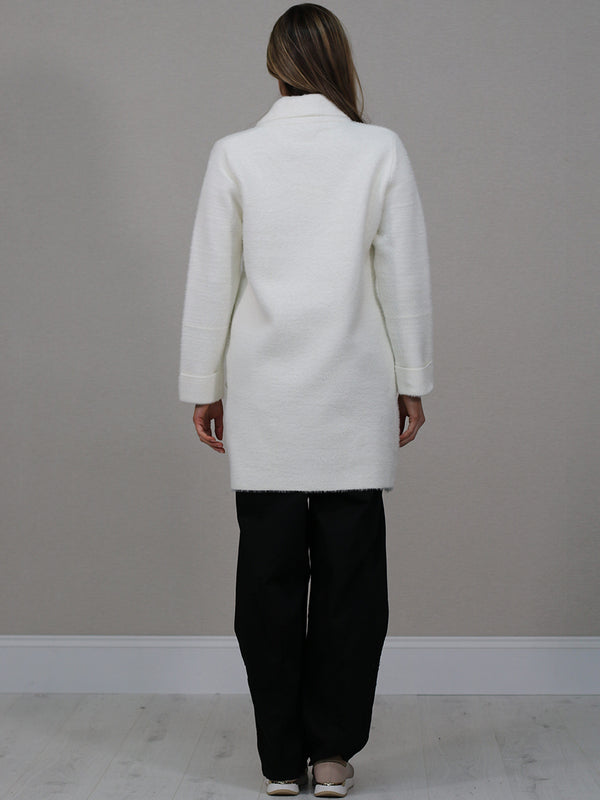 Veluxe Plush Mid-Length Coat