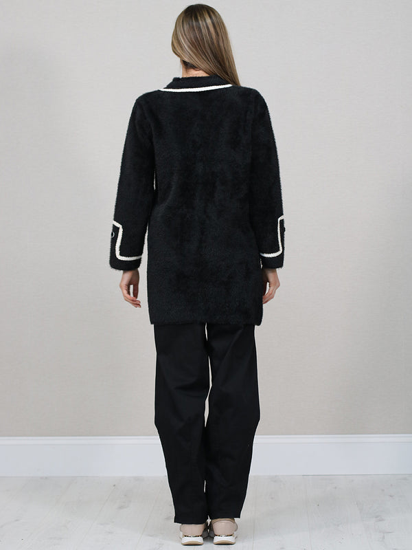 Classic Contrast Plush Coat