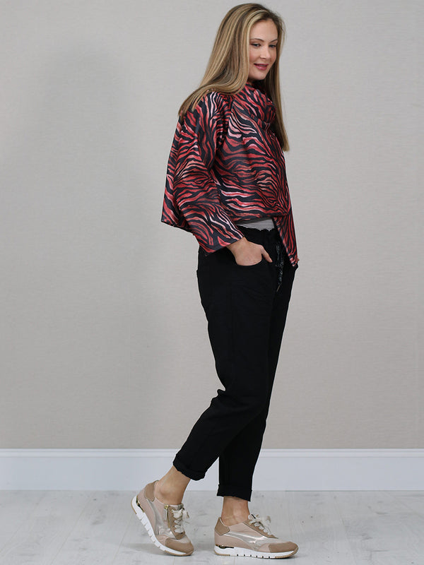 Crimson Vibe Statement Jacket