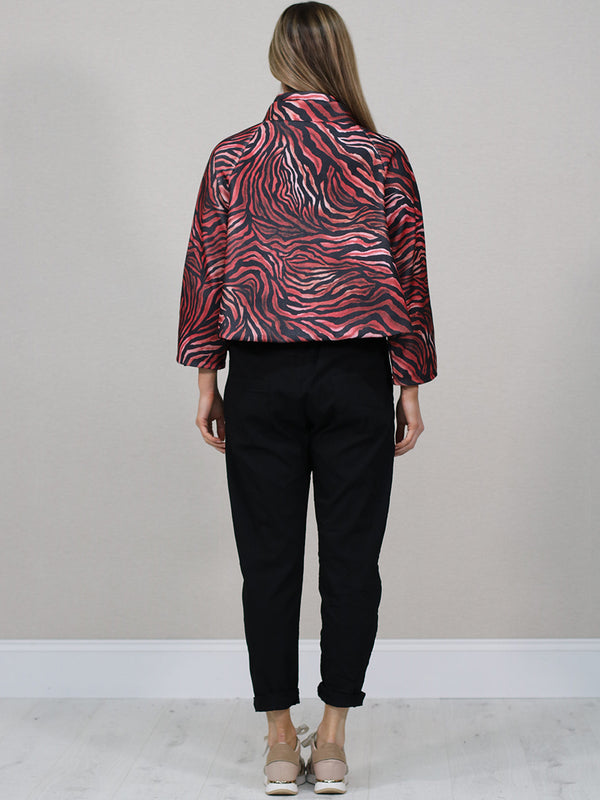 Crimson Vibe Statement Jacket