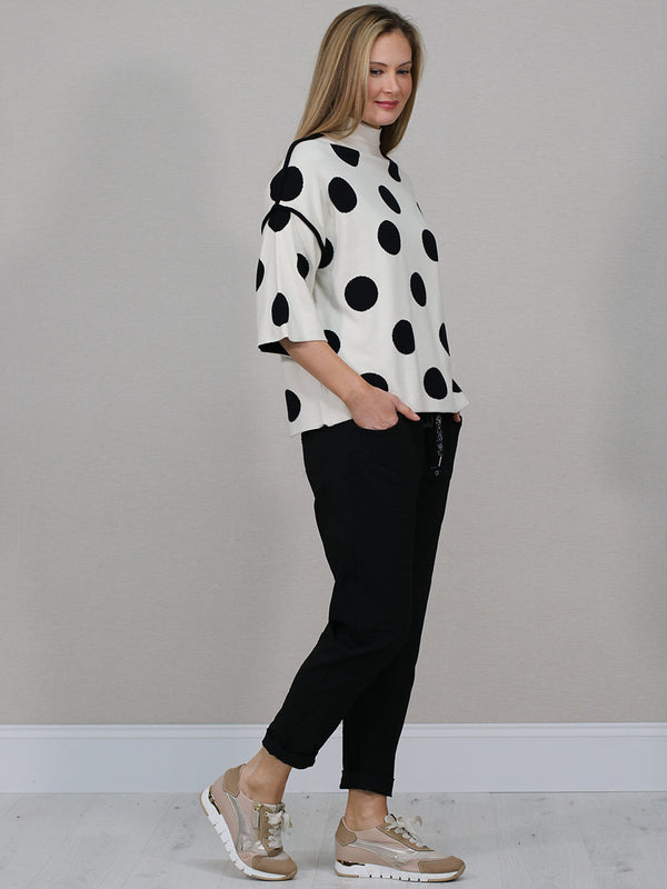 Studio Luxe Polka Box Top