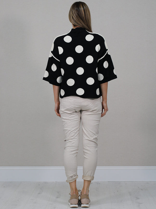 Studio Luxe Polka Box Top