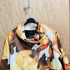Flower Print Double Brust with Lining Coat