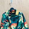 Flower Print Double Brust with Lining Coat