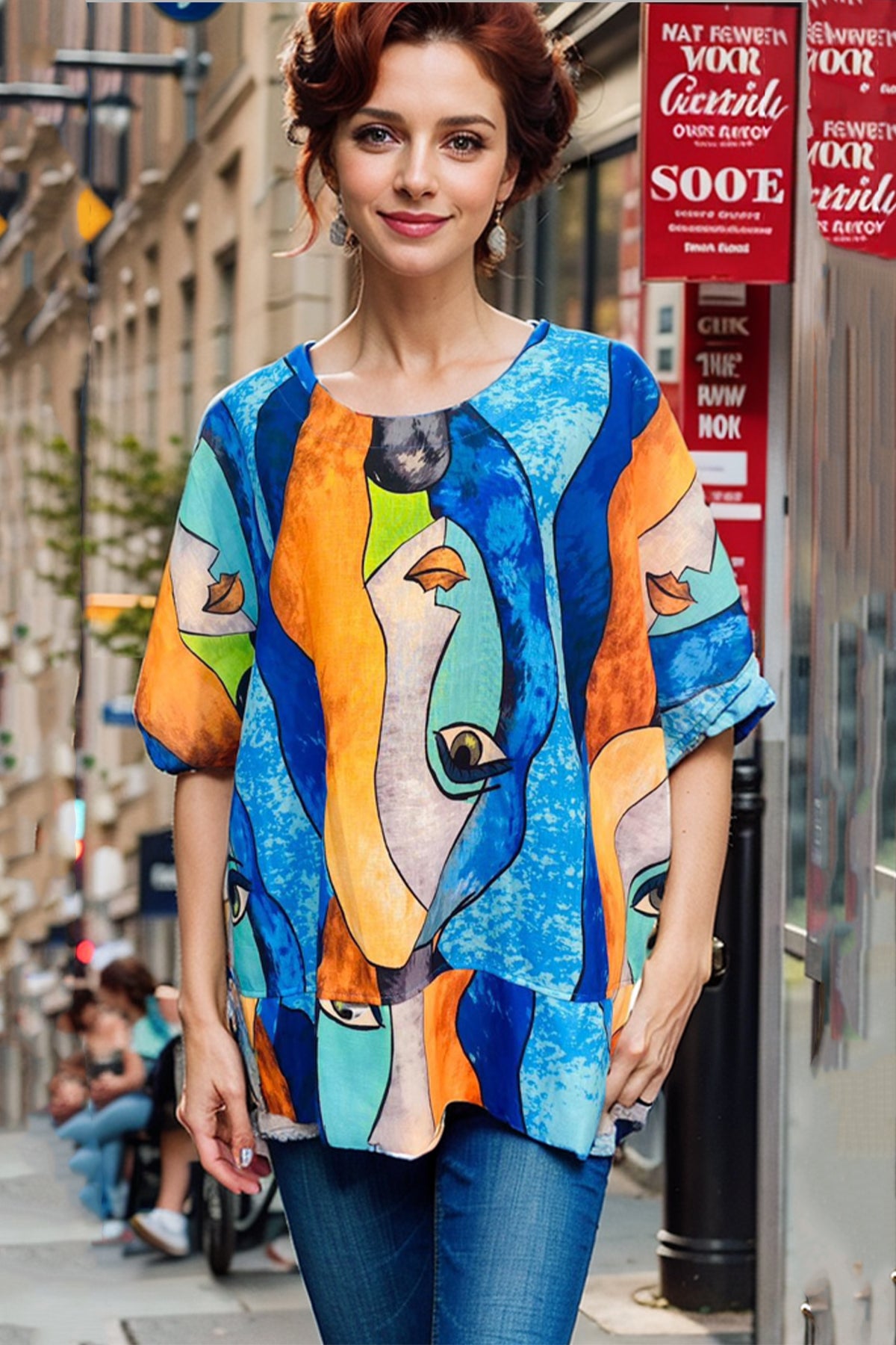 Face Printed Top