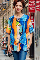 Face Printed Top