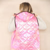 Holographic Zipper Puffer Jacket