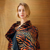 Zebra Print Double Brust with Lining Coat