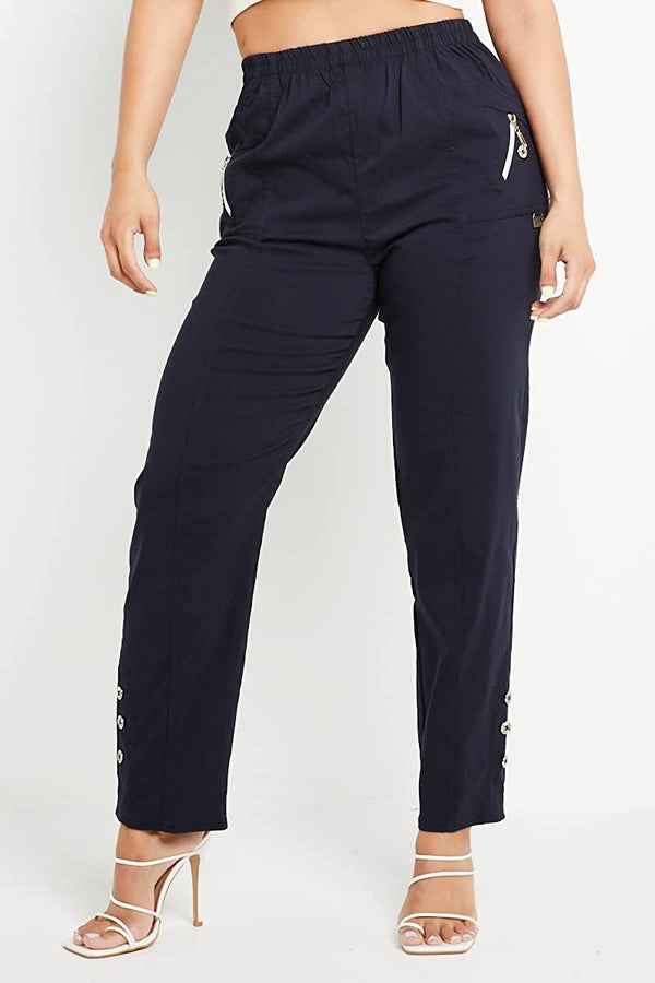 Cherry Berry Soft Stretch Trouser 3/4 Length Pack Of 11