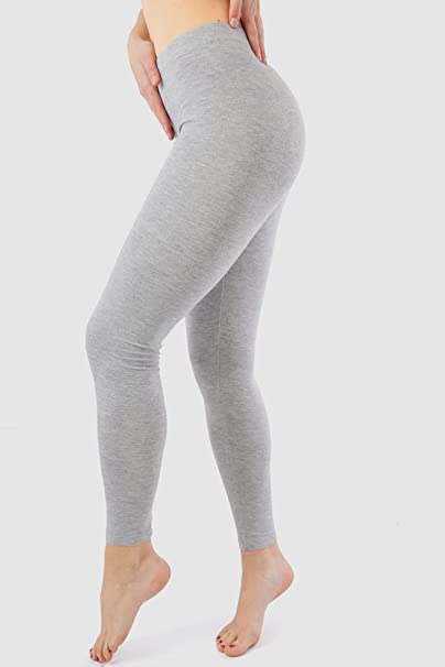 Carina Women Cotton Solid High-Rise Elastic Waist Leggings