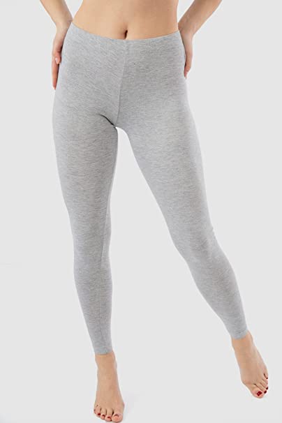 Carina Women Cotton Solid High-Rise Elastic Waist Leggings