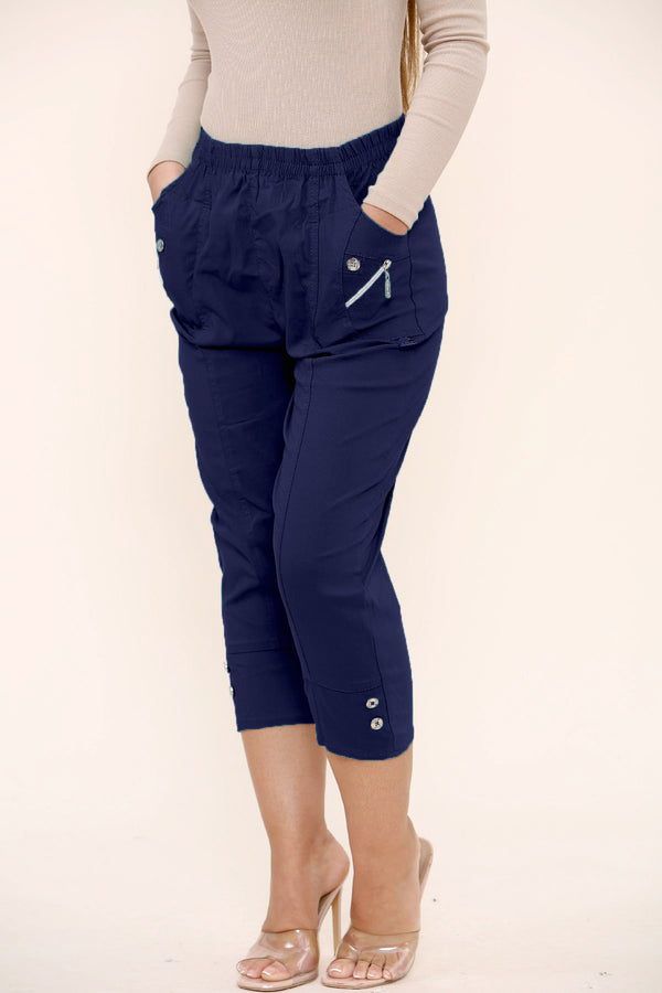 Cherry Berry Soft Stretch Trouser 3/4 Length Pack Of 11