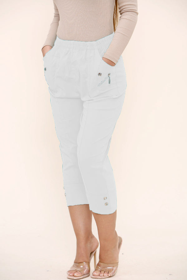 Cherry Berry Soft Stretch Trouser 3/4 Length Pack Of 11