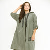 Lightweight Raincoat Hooded Hope Print (Regular & Plus Sizes)