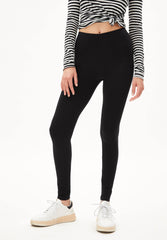 Carina Women Cotton Solid High-Rise Elastic Waist Leggings