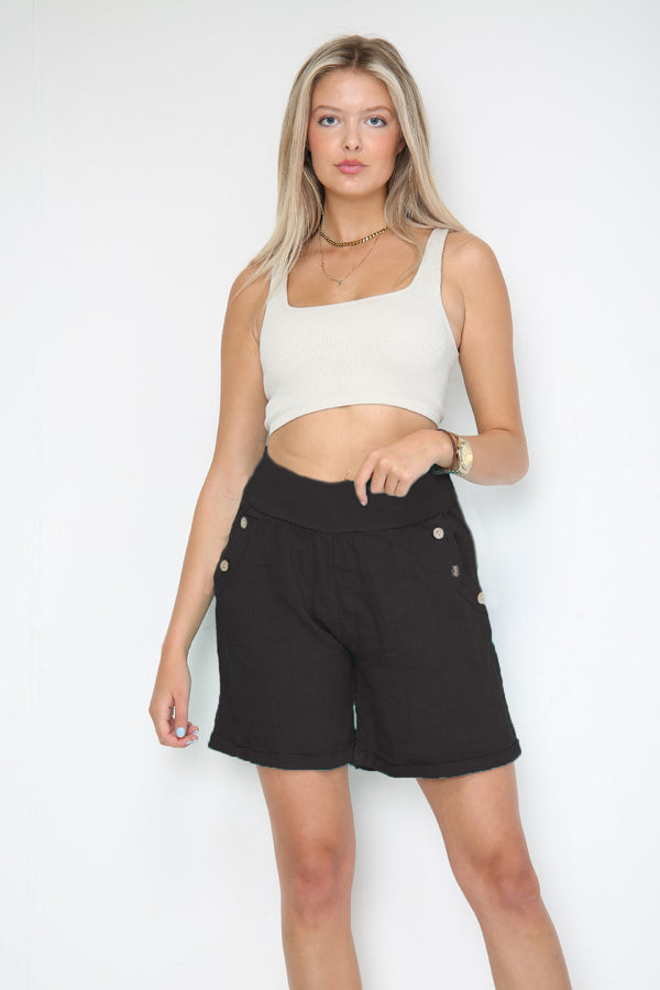 Linen Short With Buttons