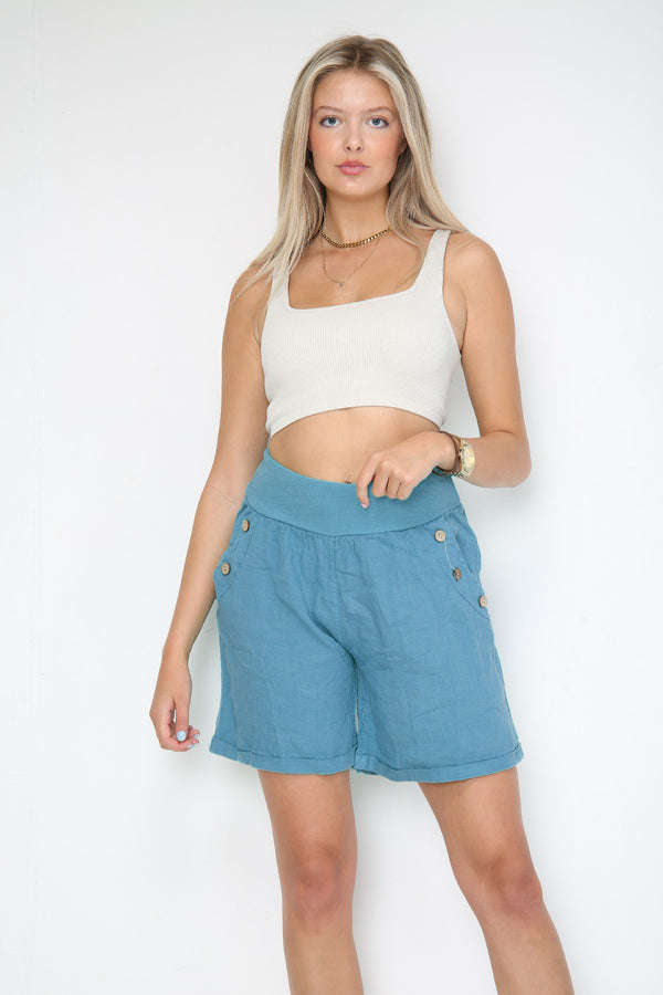 Linen Short With Buttons