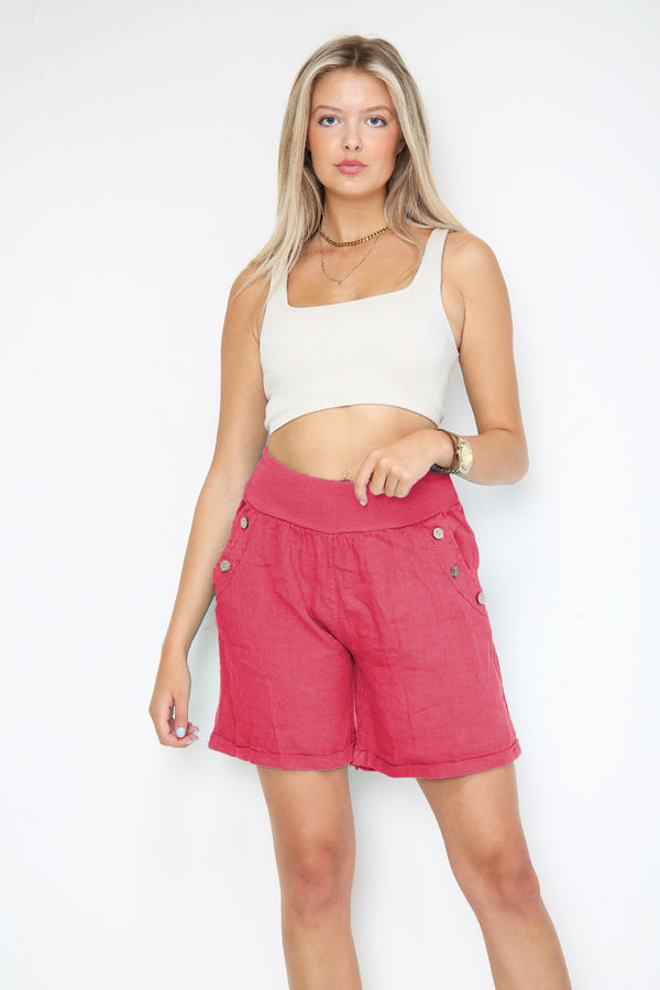 Linen Short With Buttons