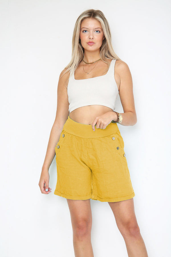 Linen Short With Buttons