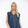 Sleeveless Denim V-Neck Top
