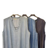 Sleeveless Denim V-Neck Top