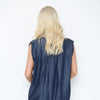Sleeveless Denim V-Neck Top