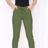 Cotton Stretch Knot Front Magic Trousers