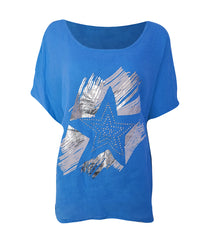 Linin Sequin Star Paint T-shirt