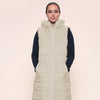 Longline Panelled Puffer Gilet
