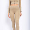 Carina Women Cotton Solid High-Rise Elastic Waist Leggings