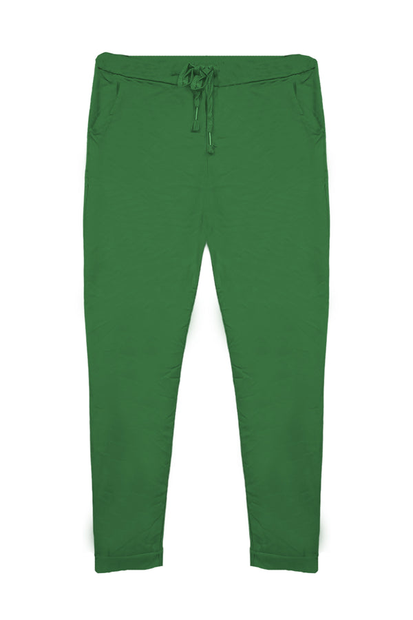 Cotton Stretch Knot Front Magic Trousers