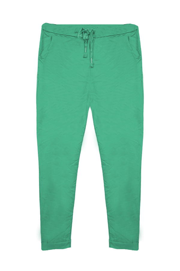 Cotton Stretch Knot Front Magic Trousers