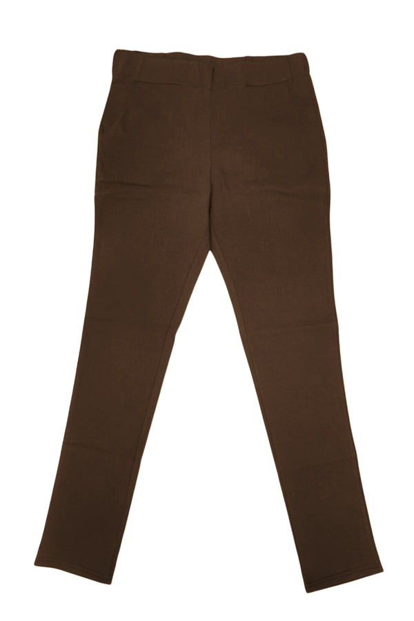 UK Stretch Slim Leg Plain Trousers