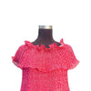 Doted Polly Pleated Bardot Top