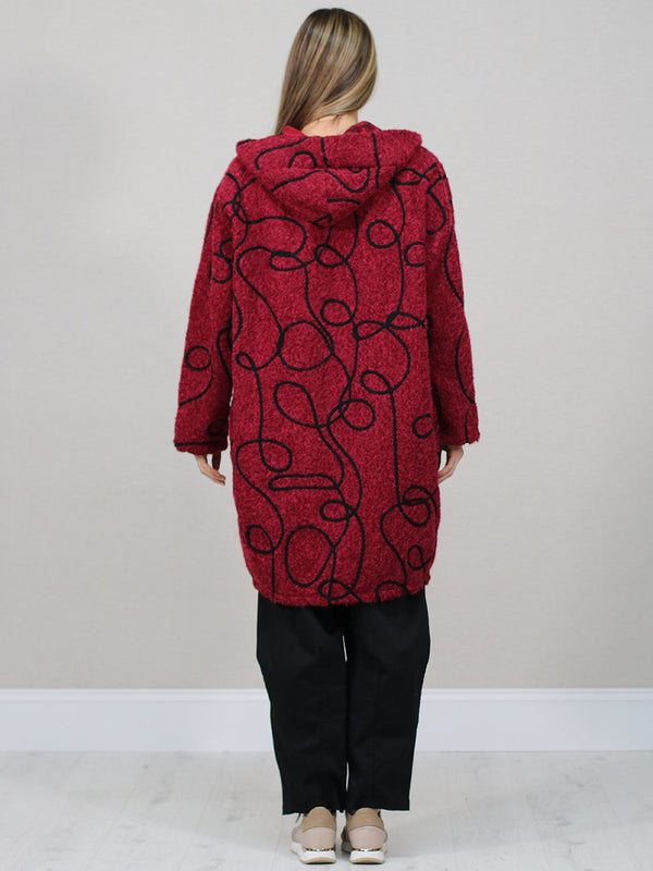 Embroidered Pattern Wool Italian  Jacket