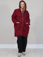 Embroidered Pattern Wool Italian  Jacket