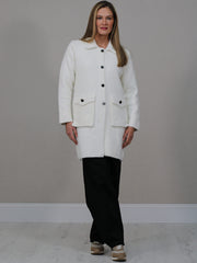 Veluxe Plush Mid-Length Coat