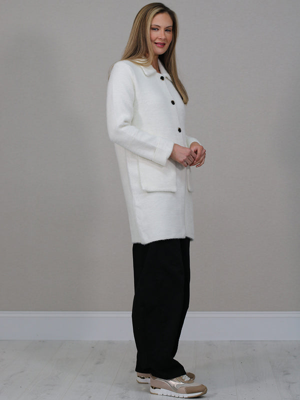 Veluxe Plush Mid-Length Coat