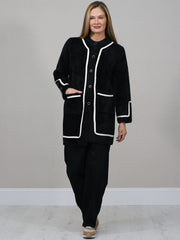 Classic Contrast Plush Coat