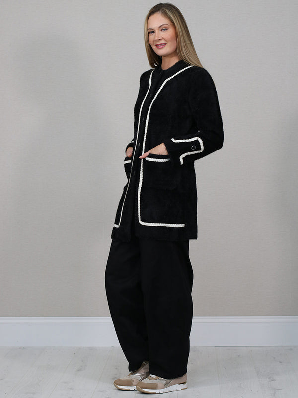 Classic Contrast Plush Coat