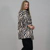Italian Zebra Print Woolen Coat