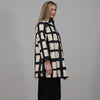 Italian Grid Pattern Woolen Wrap Coat